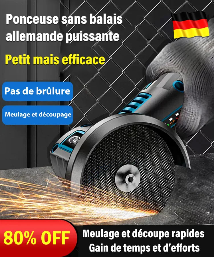 🔋 Deux Batterie gratuite 🎁 lithium pliable, Coupe au diamant ⚡Meuleuse d'angle sans fil, Mini Polisseuse 🔧