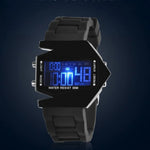 Montre numérique en forme d'avion luxueux image 1